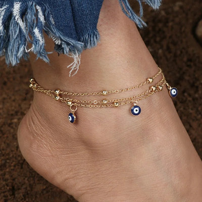 2022 Fashion Heart Anklet for Women Silver Color Hot Barefoot Sandals Bracelet Ankle on Leg Foot Accessories Wholesale Jewelry - Gofionafashion