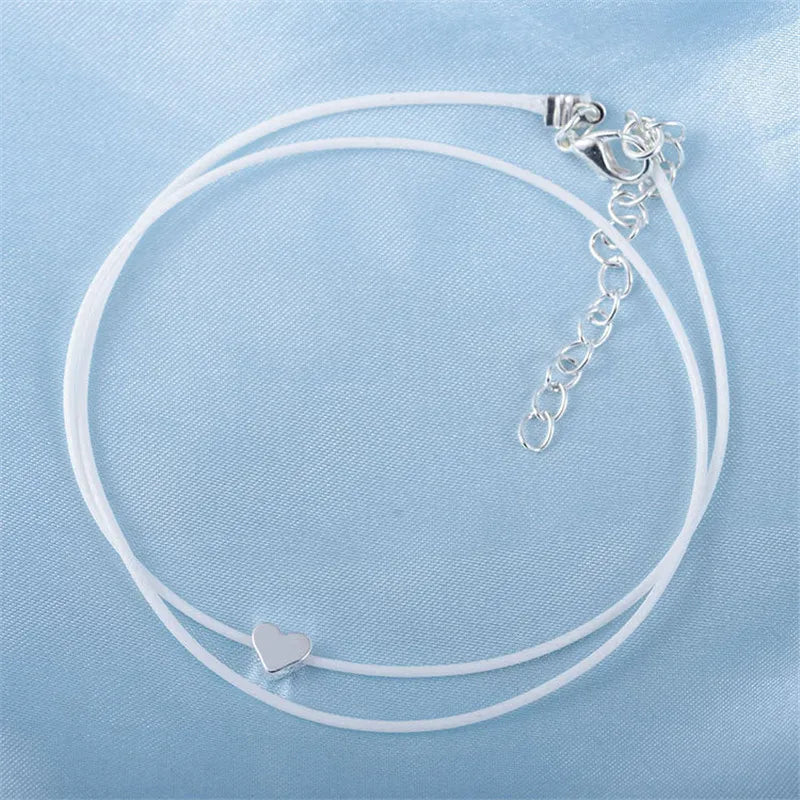 2022 Fashion Heart Anklet for Women Silver Color Hot Barefoot Sandals Bracelet Ankle on Leg Foot Accessories Wholesale Jewelry - Gofionafashion