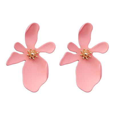 2022 New Korean Acrylic Pink Geometric Earrings for Women Cute Romantic Round Flower Heart Candy Color Fashion Jewelry Brincos - Gofionafashion