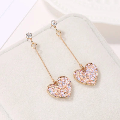 2022 New Korean Acrylic Pink Geometric Earrings for Women Cute Romantic Round Flower Heart Candy Color Fashion Jewelry Brincos - Gofionafashion