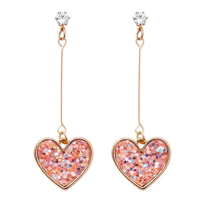 2022 New Korean Acrylic Pink Geometric Earrings for Women Cute Romantic Round Flower Heart Candy Color Fashion Jewelry Brincos - Gofionafashion