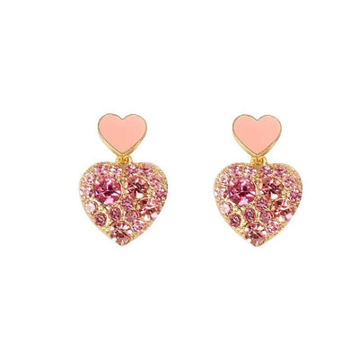 2022 New Korean Acrylic Pink Geometric Earrings for Women Cute Romantic Round Flower Heart Candy Color Fashion Jewelry Brincos - Gofionafashion