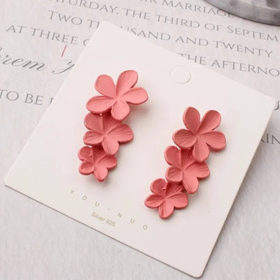 2022 New Korean Acrylic Pink Geometric Earrings for Women Cute Romantic Round Flower Heart Candy Color Fashion Jewelry Brincos - Gofionafashion