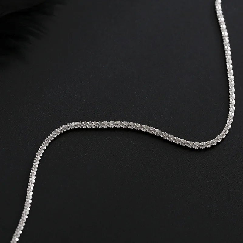 2022 Silver Color Sparkling Chain Anklets for Women Ankle Bracelet Fashion Foot Jewelry Leg Barefoot Beach Accessories - Gofionafashion