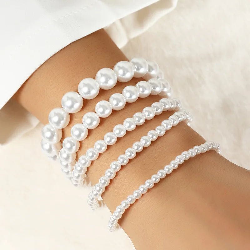 4/6/8/10/14MM Pearl Bracelet for Women Party Wedding Korean Elegant Charm Bracelets for Girls Friendship Gifts Wholesale - Gofionafashion