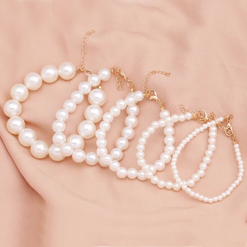 4/6/8/10/14MM Pearl Bracelet for Women Party Wedding Korean Elegant Charm Bracelets for Girls Friendship Gifts Wholesale - Gofionafashion