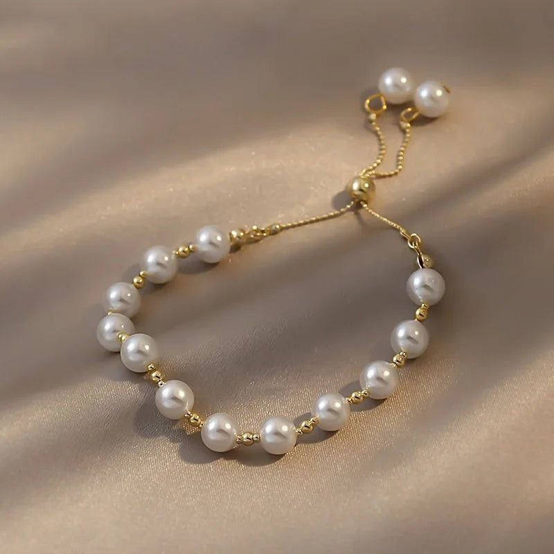 Elegant Wedding Imitation Pearl Bracelet for Women Girl Sweet Couple Girlfriend Gifts Beaded Chain Korean Simple Bracelet 2022 - Gofionafashion