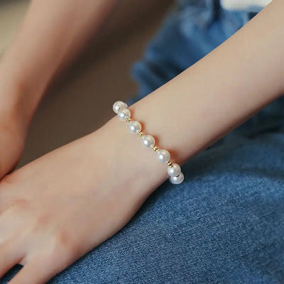 Elegant Wedding Imitation Pearl Bracelet for Women Girl Sweet Couple Girlfriend Gifts Beaded Chain Korean Simple Bracelet 2022 - Gofionafashion