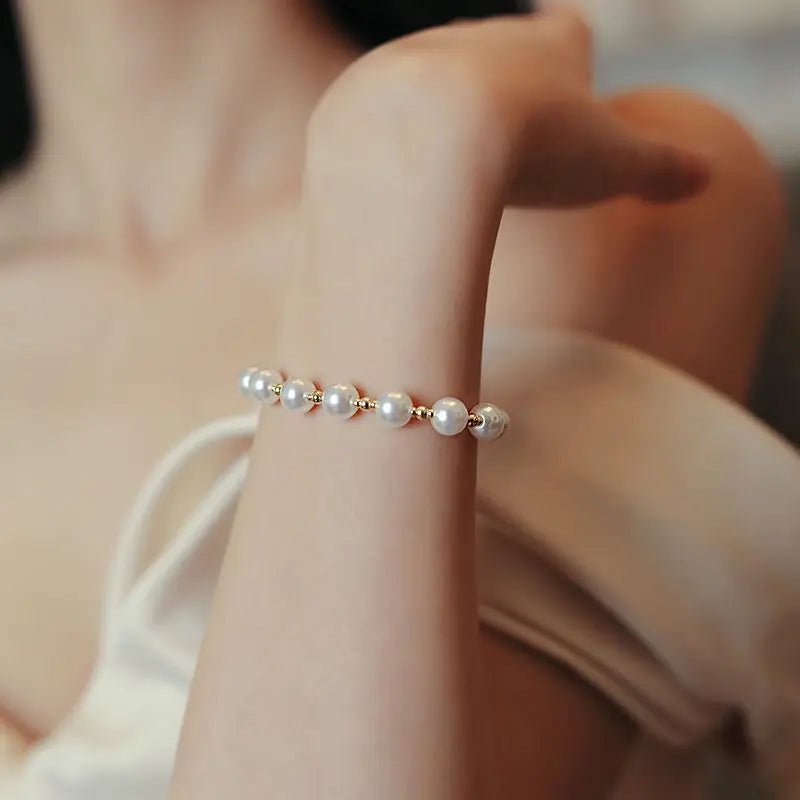 Elegant Wedding Imitation Pearl Bracelet for Women Girl Sweet Couple Girlfriend Gifts Beaded Chain Korean Simple Bracelet 2022 - Gofionafashion