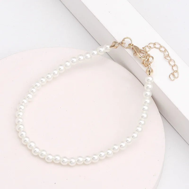 Elegant Wedding Imitation Pearl Bracelet for Women Girl Sweet Couple Girlfriend Gifts Beaded Chain Korean Simple Bracelet 2022 - Gofionafashion