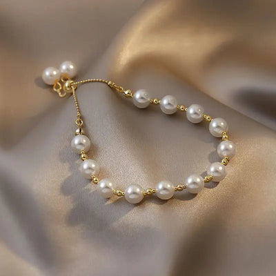 Elegant Wedding Imitation Pearl Bracelet for Women Girl Sweet Couple Girlfriend Gifts Beaded Chain Korean Simple Bracelet 2022 - Gofionafashion