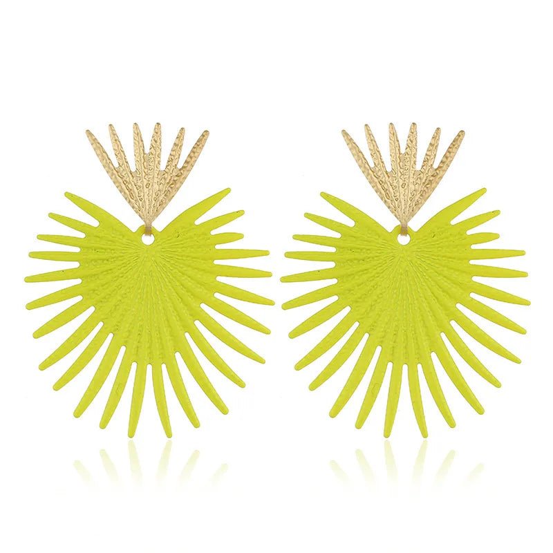 Exaggerated Big Leaf Earrings for Women Irregular Geoemtric Punk Gold Red Black Color Party Fashion Jewelry Female Gifts 2022 - Gofionafashion