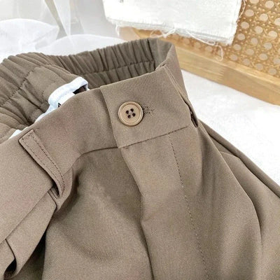 Fall Spring Black Suit Haren Pants Women Fashion Elastic High Waist Casual Trousers Woman Korean Style Solid Office Pant 2023 - Gofionafashion