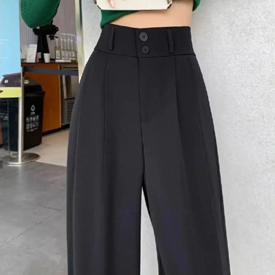 High Waist Wide Leg Pants Women Korean Fashion Spring Loose Straight Trouser Ladies Casual Baggy Streetwear Suit Pants New - Gofionafashion