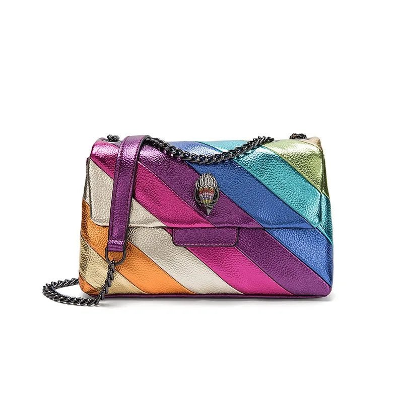 Kurt Geiger Shoulder Bag Luxury Designer, Crossbody Rainbow Eagle Head Bag - Gofionafashion