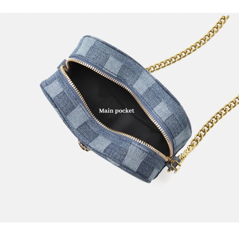 Kurt Geiger Shoulder Bags Denim Chain Crossbody Luxury Brand - Gofionafashion