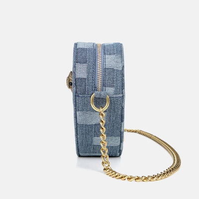 Kurt Geiger Shoulder Bags Denim Chain Crossbody Luxury Brand - Gofionafashion