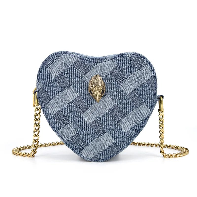 Kurt Geiger Shoulder Bags Denim Chain Crossbody Luxury Brand - Gofionafashion