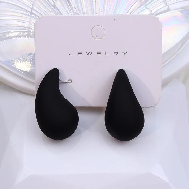 Magic Color Transparent Teardrop Chunky Earrings for Women Trendy Acrylic Stud Earring Dupes Girls Cute Sweet Jewelry Accessorie - Gofionafashion