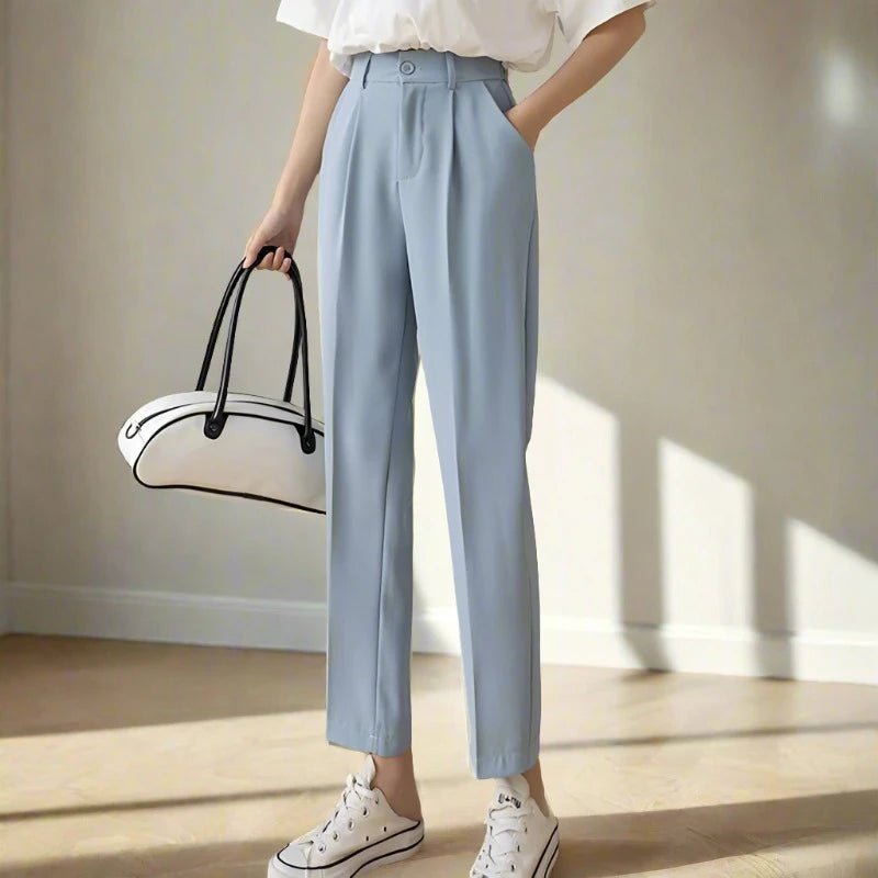 Pants Women Fashion Elastic High Waist Casual Trousers - Gofionafashion