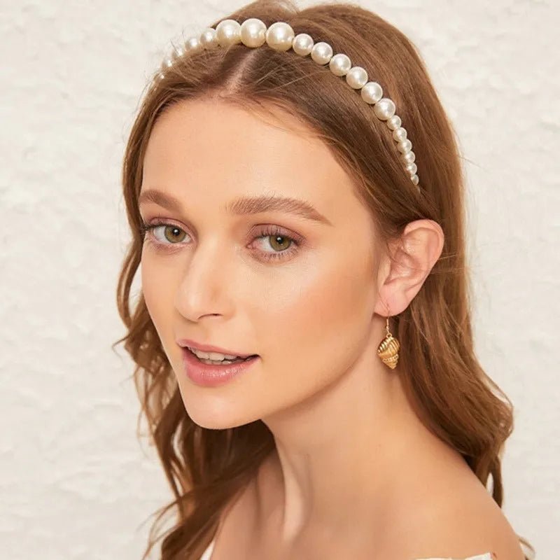 Pearl Hairbands for Women Sweet Headband Hair Hoop Holder Wedding Bridal Headwear Lady Elegant Fashion Hair Accessories - Gofionafashion