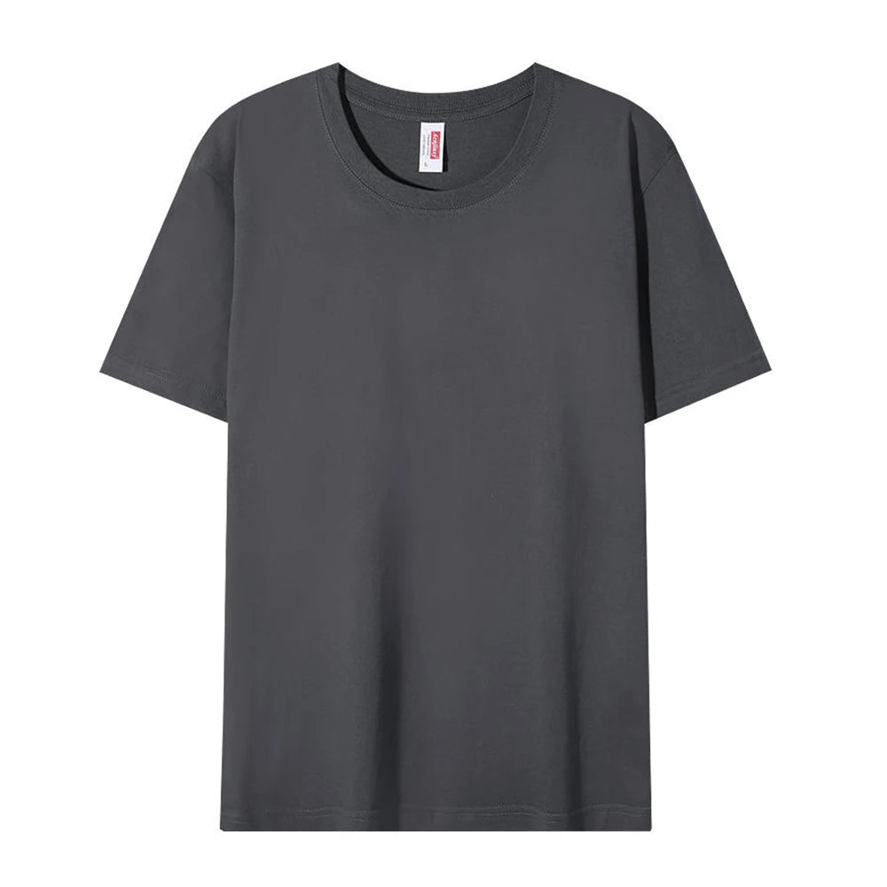 Plain Round Neck T Shirt 100% Cotton Summer Men Tshirts Wholesale Short Sleeve Premium T-shirt Unisex Playeras De Hombre Algodon - Gofionafashion