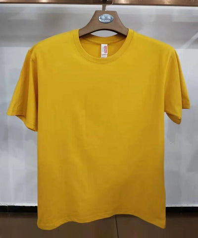 Plain Round Neck T Shirt 100% Cotton Summer Men Tshirts Wholesale Short Sleeve Premium T-shirt Unisex Playeras De Hombre Algodon - Gofionafashion