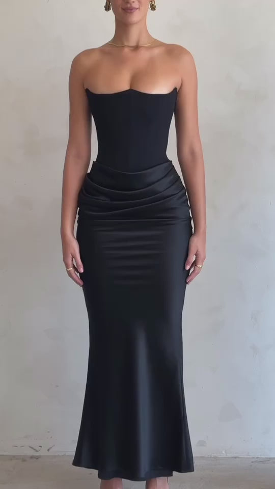 Elegant Off-shoulder Sleeveless Backless  Strapless Bodycon  Dress for Women