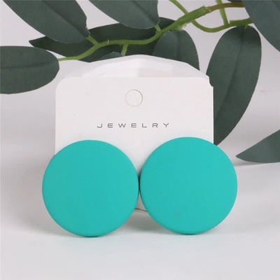 Stud Earrings for Women Minimalist Circle Acrylic Personality - Gofionafashion