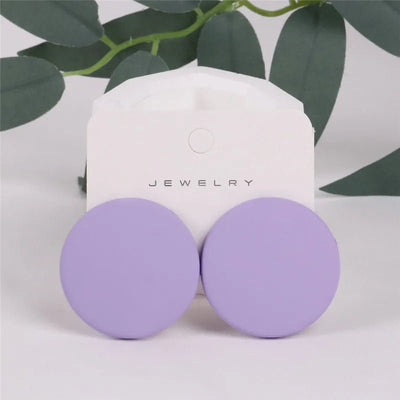 Stud Earrings for Women Minimalist Circle Acrylic Personality - Gofionafashion