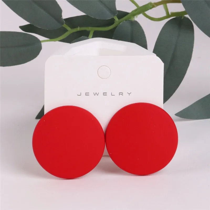 Stud Earrings for Women Minimalist Circle Acrylic Personality - Gofionafashion