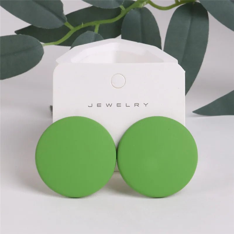 Stud Earrings for Women Minimalist Circle Acrylic Personality - Gofionafashion