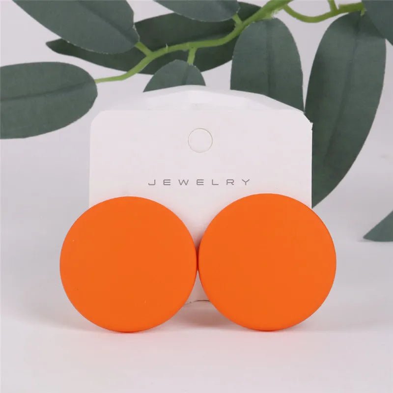 Stud Earrings for Women Minimalist Circle Acrylic Personality - Gofionafashion