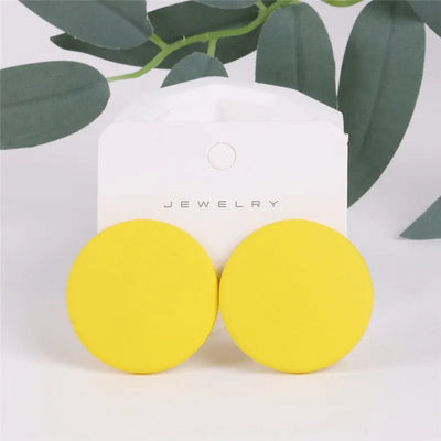 Stud Earrings for Women Minimalist Circle Acrylic Personality - Gofionafashion