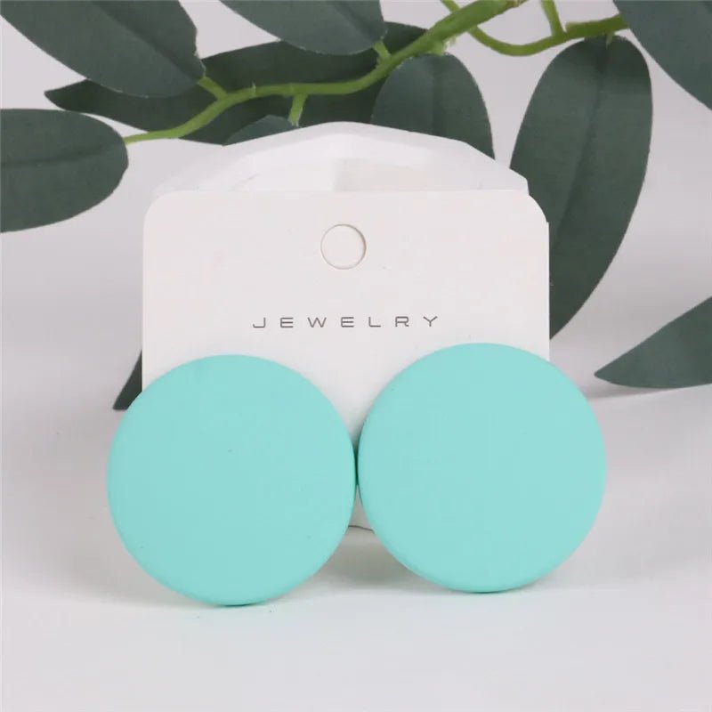 Stud Earrings for Women Minimalist Circle Acrylic Personality - Gofionafashion