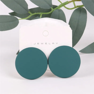 Stud Earrings for Women Minimalist Circle Acrylic Personality - Gofionafashion