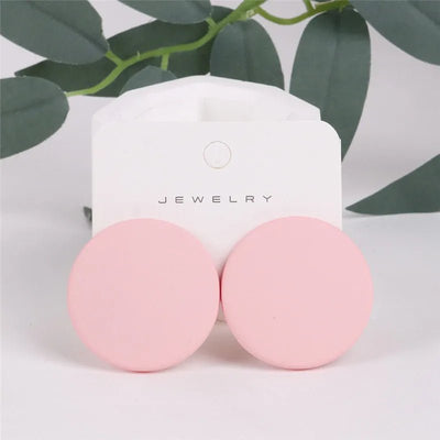 Stud Earrings for Women Minimalist Circle Acrylic Personality - Gofionafashion