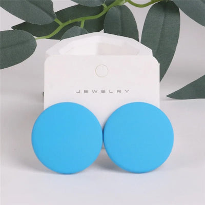 Stud Earrings for Women Minimalist Circle Acrylic Personality - Gofionafashion