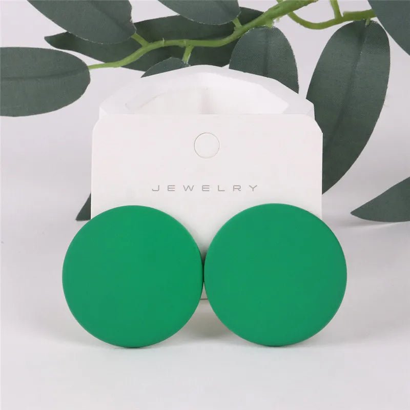 Stud Earrings for Women Minimalist Circle Acrylic Personality - Gofionafashion