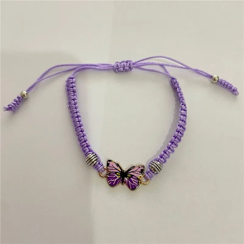 Sweet Sting Rope Braided Butterfly Bracelet Adjustable Bohemian Handmade Charm Bracelet Friendship Gfit For Women Girls - Gofionafashion