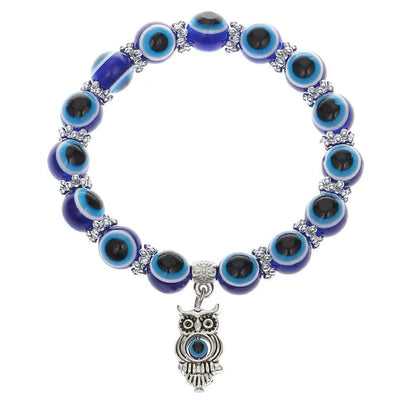 Turkish Blue Eyes Bracelet For Women Crystal Resin Lucky Bead Wishing Chain Bracelet Ladies Charm Jewelry Palm Wear Gifts - Gofionafashion