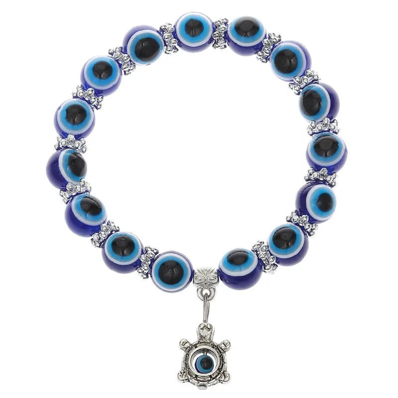 Turkish Blue Eyes Bracelet For Women Crystal Resin Lucky Bead Wishing Chain Bracelet Ladies Charm Jewelry Palm Wear Gifts - Gofionafashion