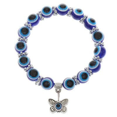 Turkish Blue Eyes Bracelet For Women Crystal Resin Lucky Bead Wishing Chain Bracelet Ladies Charm Jewelry Palm Wear Gifts - Gofionafashion