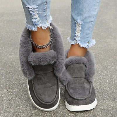 Warm Winter Shoes Plush Fur Ankle Boots Women - Gofionafashion