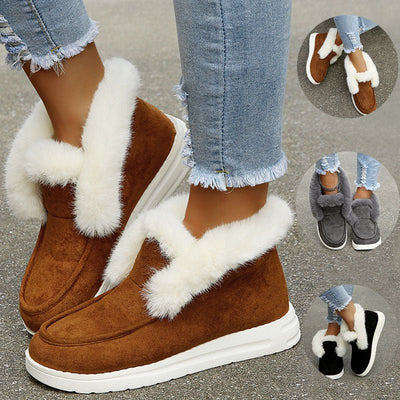 Warm Winter Shoes Plush Fur Ankle Boots Women - Gofionafashion