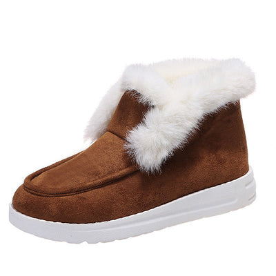 Warm Winter Shoes Plush Fur Ankle Boots Women - Gofionafashion