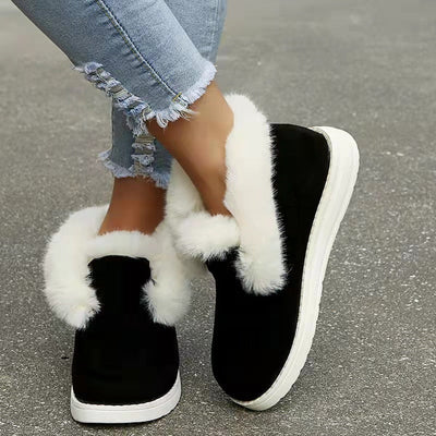 Warm Winter Shoes Plush Fur Ankle Boots Women - Gofionafashion