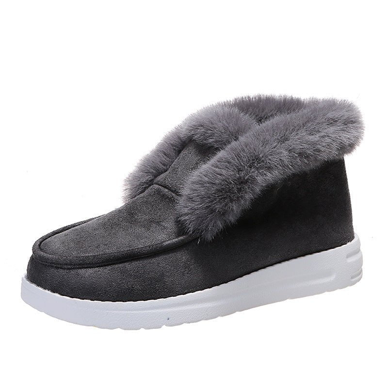 Warm Winter Shoes Plush Fur Ankle Boots Women - Gofionafashion