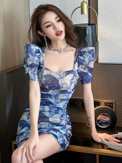 https://gofionafashion.com/products/mini-dress-flowers-mesh-lace-up-folds-bodycon-dress